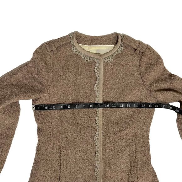 BANANA REPUBLIC Size 0 XSmall Wool Blend Military Chantelle Style Jacket Blazer - Picture 9 of 13